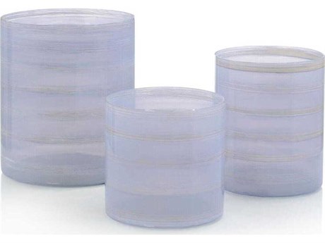 John Richard Translucent Lilac Glass Vase Set of 3