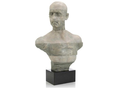 John Richard Two-Tone Gray Bust Sculpture
