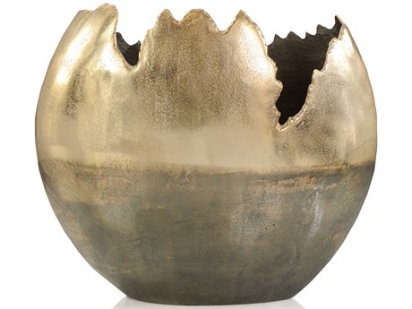 John Richard Matterport Aluminum Gold Vase