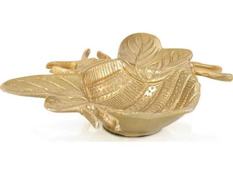 John Richard Raw Bright Gold Petite Bee Decorative Bowl