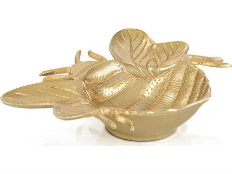John Richard Raw Bright Gold Petite Bee Decorative Bowl