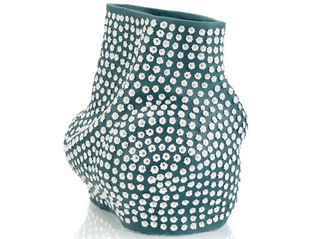 John Richard Teal Blue Porcelain Vase