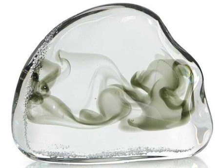 John Richard Swirls of Gray Handblown Glass-II Sculpture