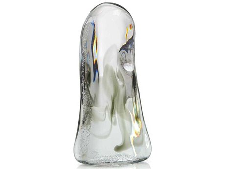John Richard Swirls of Gray Handblown Glass-I Sculpture