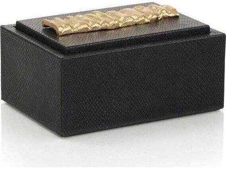 John Richard Trapz Vegan Snakeskin Box