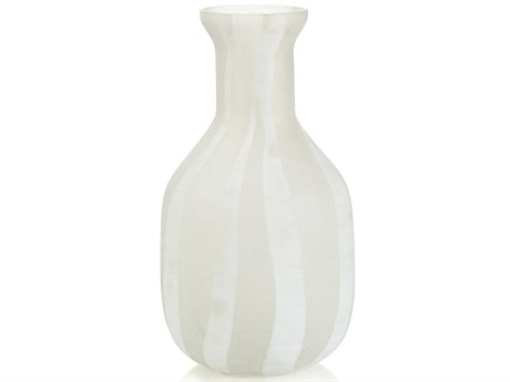 John Richard White Snow Swept Glass Vase