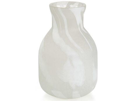 John Richard White Snow Swept Glass Vase