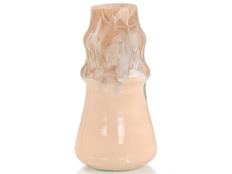 John Richard Blush Matte Peak Glass Vase