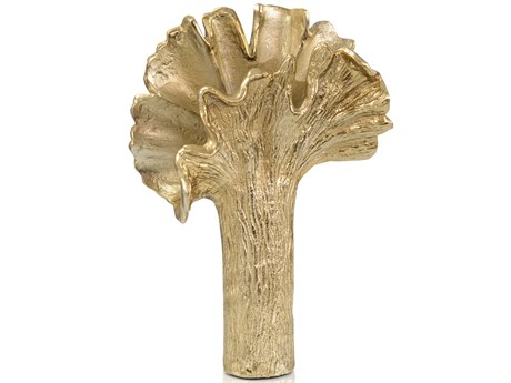 John Richard Gold Ginkgo Leaf Vase