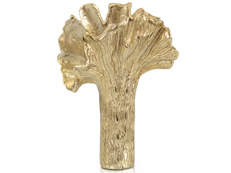 John Richard Gold Ginkgo Leaf Vase