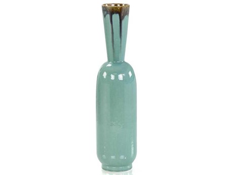 John Richard Seafoam Green Trickle Vase