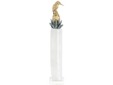 John Richard Brass Bird on Selenite Sculpture