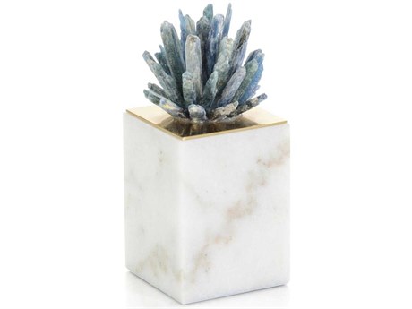 John Richard Cyanite Starburst on Marble Sculpture
