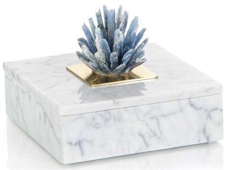 John Richard Cyanite Starburst and Marble Jewelry Box
