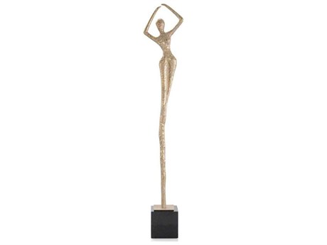 John Richard Gold Posing Female Sculpture-III