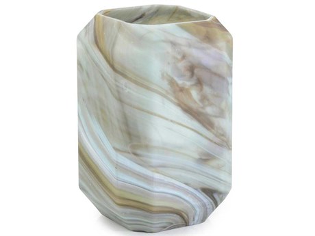 John Richard Deep Blue Earth Swirling Marble Vase