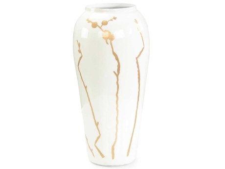 John Richard Beige Gold Leigh Vase
