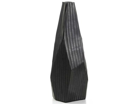 John Richard Black Striae Vase