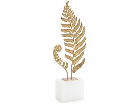 John Richard Antique Brass Frond Sculpture