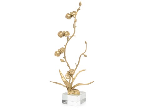 John Richard Antique Brass Floral Spire Sculpture