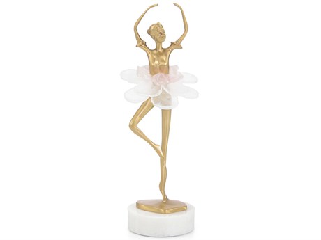 John Richard Brass Selenite Ballet-II Sculpture
