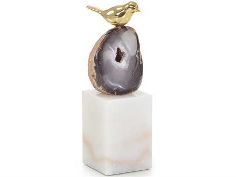 John Richard Brass Agate Roost Sculpture