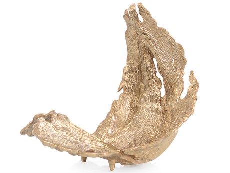 John Richard Brass Time-Worn Leaf Sculpture