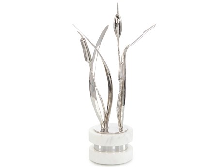 John Richard Nickel Cattails Sculpture