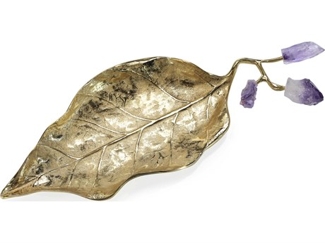 John Richard Budding Amethyst Leaf Tray
