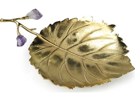 John Richard Budding Amethyst Leaf Tray