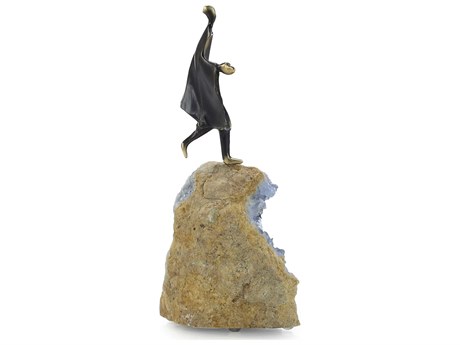 John Richard Cloaked Figure on Kyanite-I Sculpture