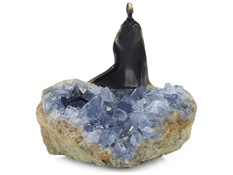 John Richard Cloaked Figure on Kyanite-II Sculpture