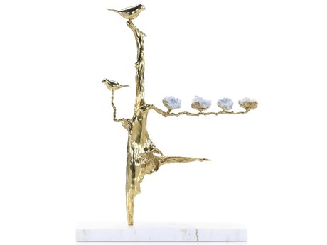 John Richard Crystal Grove on Marble Base Sculpture