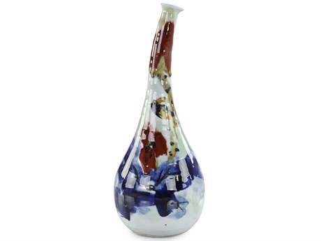 John Richard White Blue Spring Whispers Vase