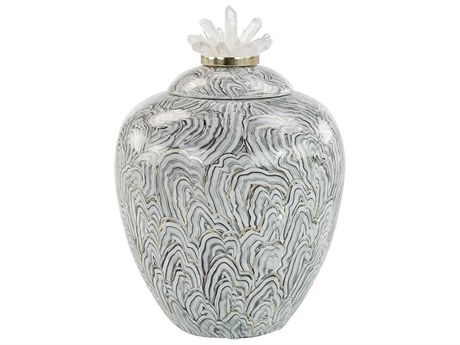 John Richard Black White Safiya Vase