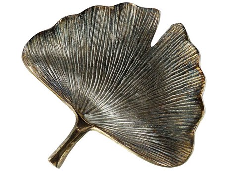John Richard Rustic Gold Gingko Leaf Decorative Bowl
