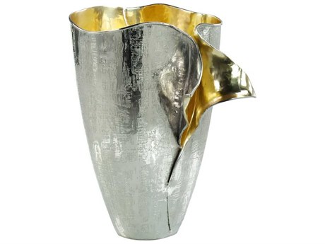 John Richard Polished Brass Nickel Andiamo Vase