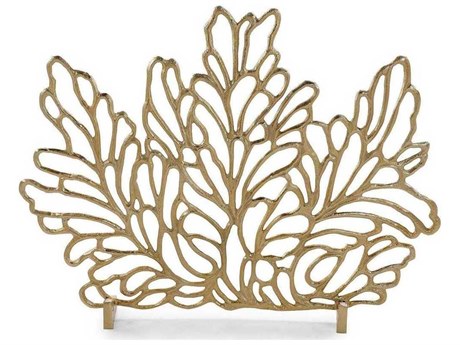 John Richard Gold Botanical Fire Screen