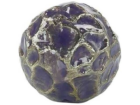John Richard Purple and Gold Textural Orb