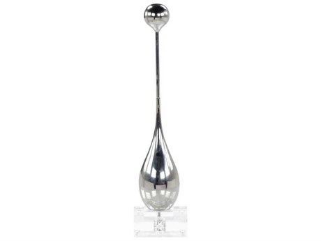 John Richard Drop on Acrylic Base Nickel Sculpture