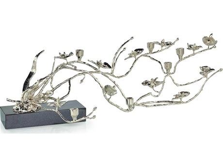 John Richard Orchids in Bloom Nickel Candleholder
