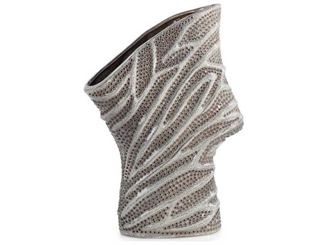 John Richard Silver Porcelain Mesh Vase