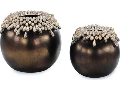 John Richard Bronze Brigid Vase Set of 2