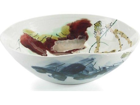 John Richard Curled Rim Decorative Bowl