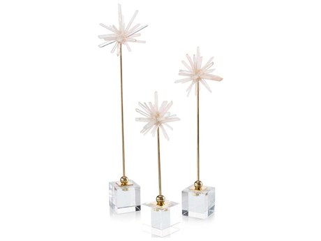 John Richard Natural Quartz Sprites On Crystal Sculpture Set of 3