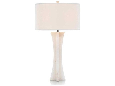 John Richard Mark McDowell White Linen Outside Silk Inside Buffet Lamp