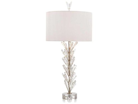 John Richard Luna Crystal Wand Gold Leaf Silver Buffet Lamp