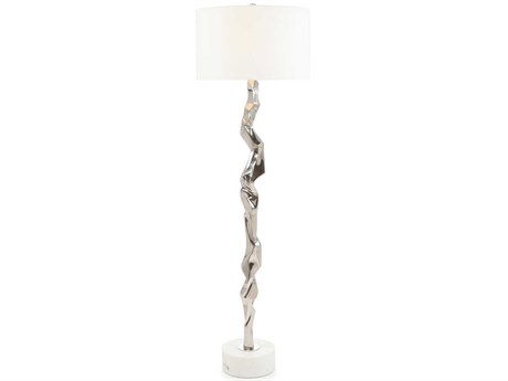 John Richard Geometric Polished Nickel Floor Lamp