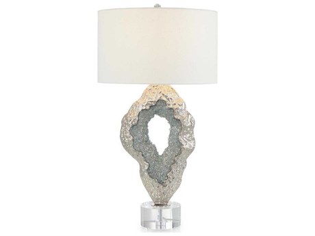 John Richard Lapidary Hammered Nickel Buffet Lamp