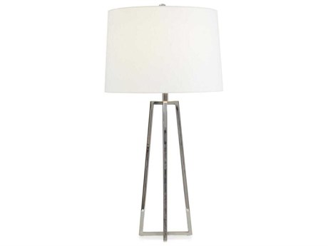 John Richard Alana Polished Stainless Steel Buffet Lamp